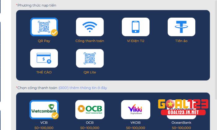 Nạp tiền qua QR Pay