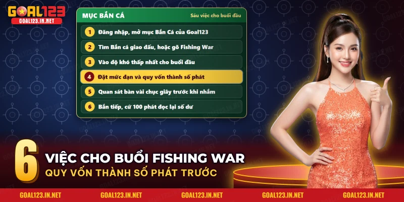 Bắn Cá Fishing War Goal123: Bàn 4 Người, Độ Khó Và Mẹo Giữ Đạn 5 Trình tự sáu việc từ mục Bắn Cá đến phát đạn đầu tiên khi chơi bắn cá giao đấu