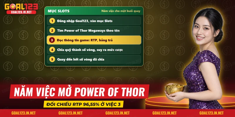 Nổ Hũ Power Of Thor Megaways Goal123: Luật Chơi Và Tính Năng 5 Năm việc mở nổ hũ Power of Thor Megaways trong mục Slots của Goal123 rồi chọn mức cược