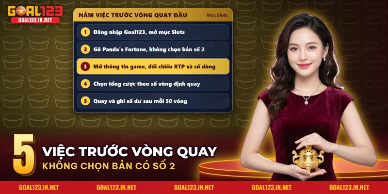 Năm việc mở nổ hũ Panda's Fortune Goal123 từ mục Slots đến vòng quay đầu tiên