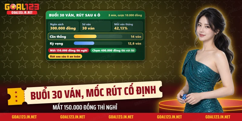 Một buổi dò mìn Mines Goal123 với mốc rút cố định sau sáu ô an toàn