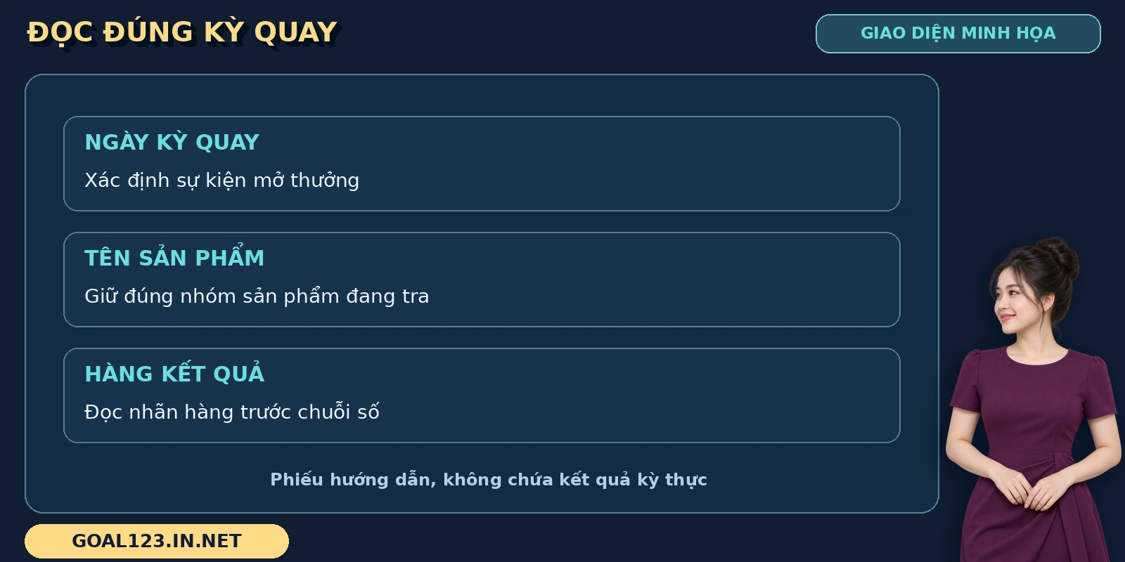 Xổ số Thái Lan GOAL123 qua phiếu gồm ngày kỳ quay, tên sản phẩm và hàng kết quả